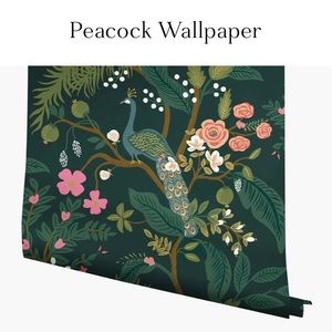 Rifle Paper Co. Emerald Green Peacock Wallpaper